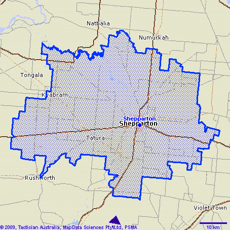 Shepparton Map
